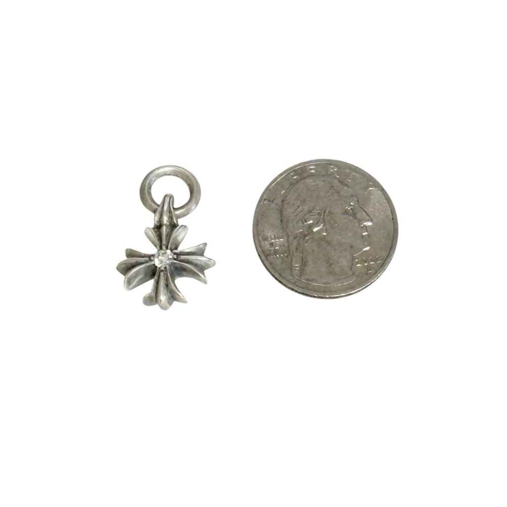 Chrome Hearts Sterling Silver & Diamond Plus Cross Pendant .925 - Picture 6 of 6